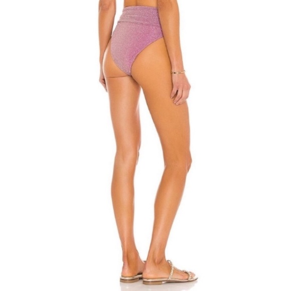 New! Beach Riot Claire sparkle ombré side tie bottoms purple 24994 - Picture 3 of 10